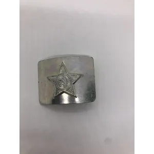 Бляха латунная Якорь со звездой