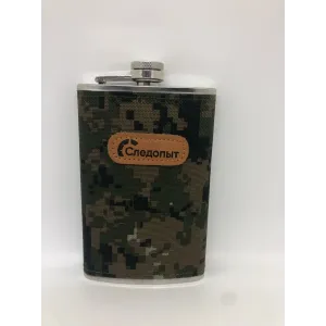 Фляжка в оплетке из oxford camo pixel, 280 мл